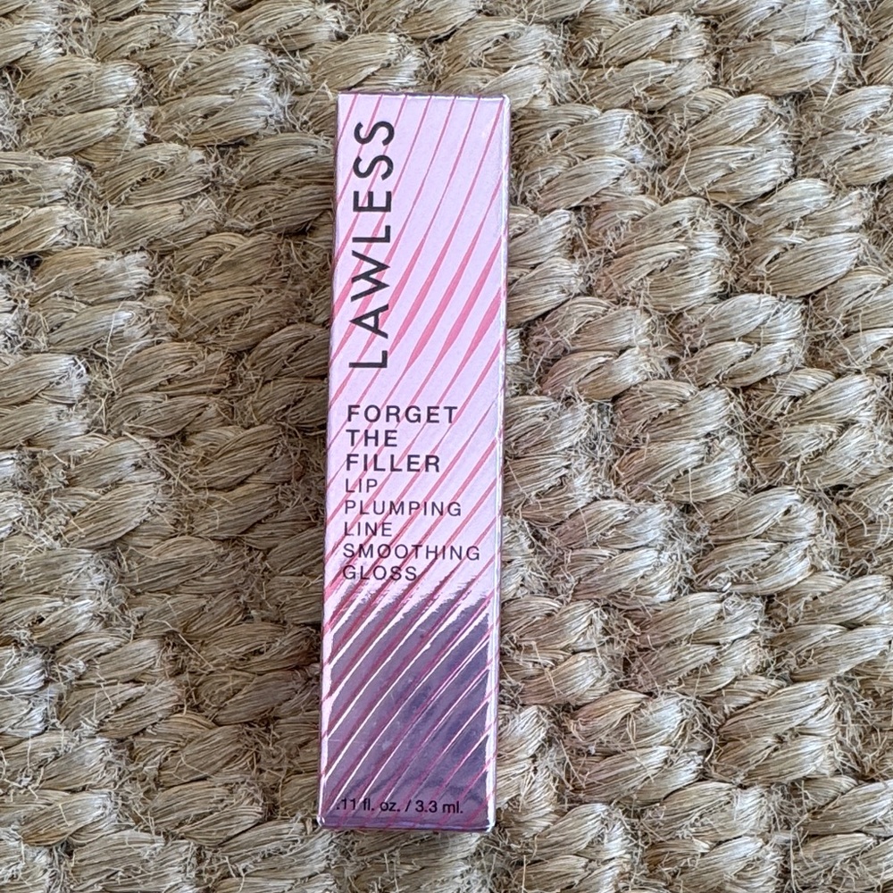 NIB NWT LAWLESS Forget The Filler Lip Smoothing Gloss - Pink Shine